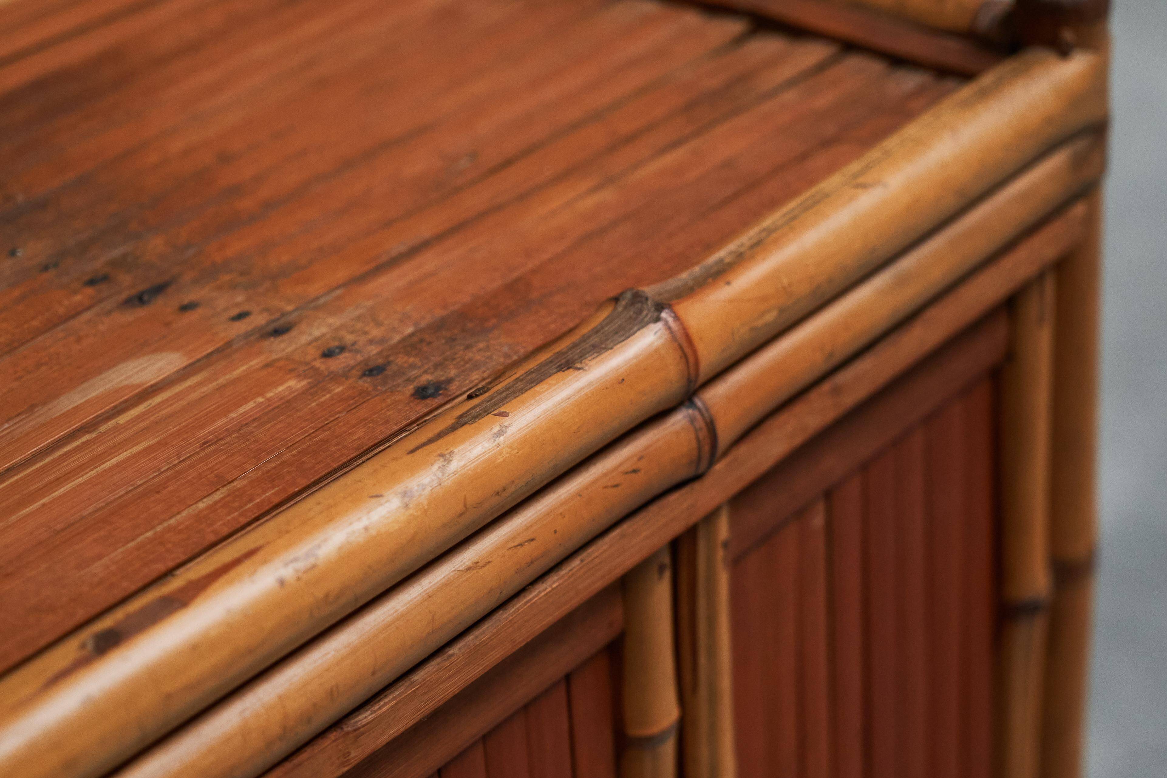 Mid-Century Bamboo Wardrobe from the 1960s