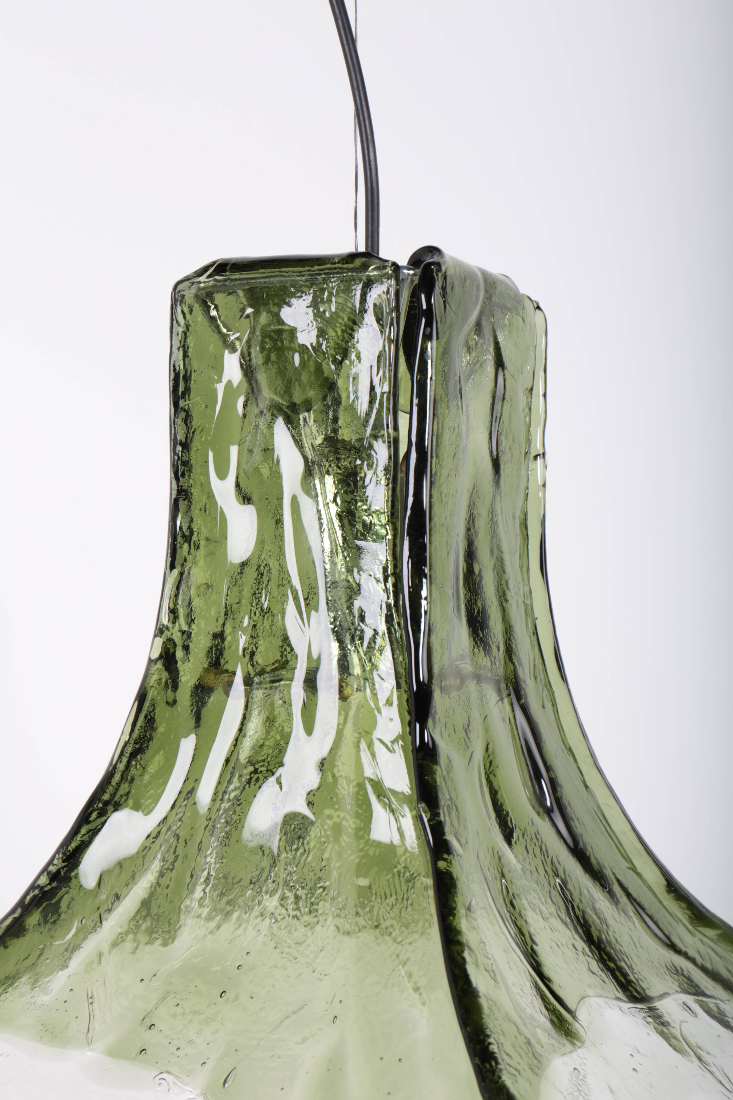 LS 185 pendant light by Carlo Nason for Mazzega, Italy, 1970s