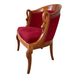 Empire-style armchair with swan necks