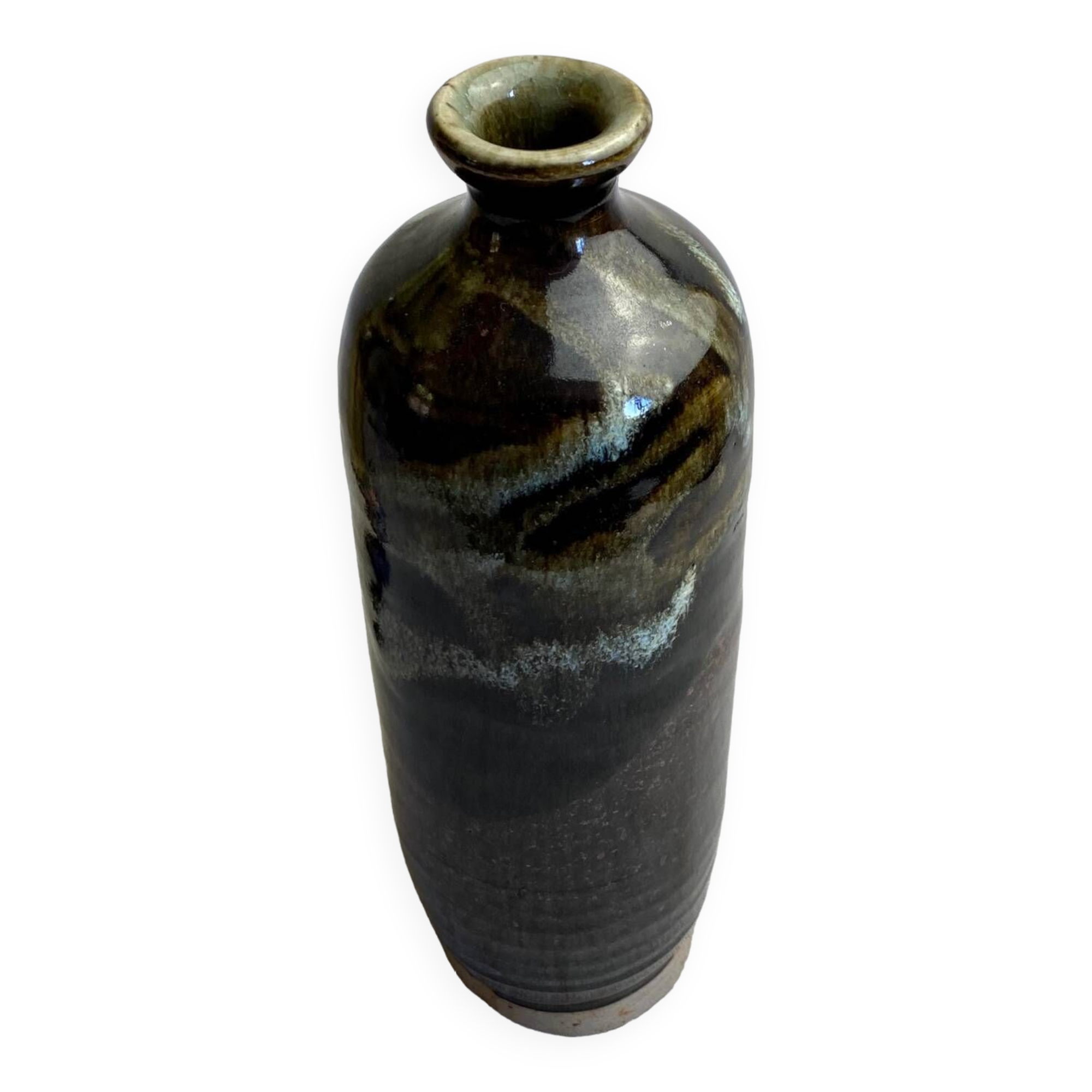 Glazed stoneware vase
