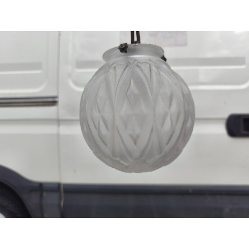 Art Deco pendant light in opalescent glass