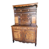 Buffet bahut 2 body walnut cabinet of the XVllll th century