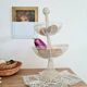 White metal fruit basket - old display