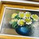 Pair of small framed vintage floral oils
