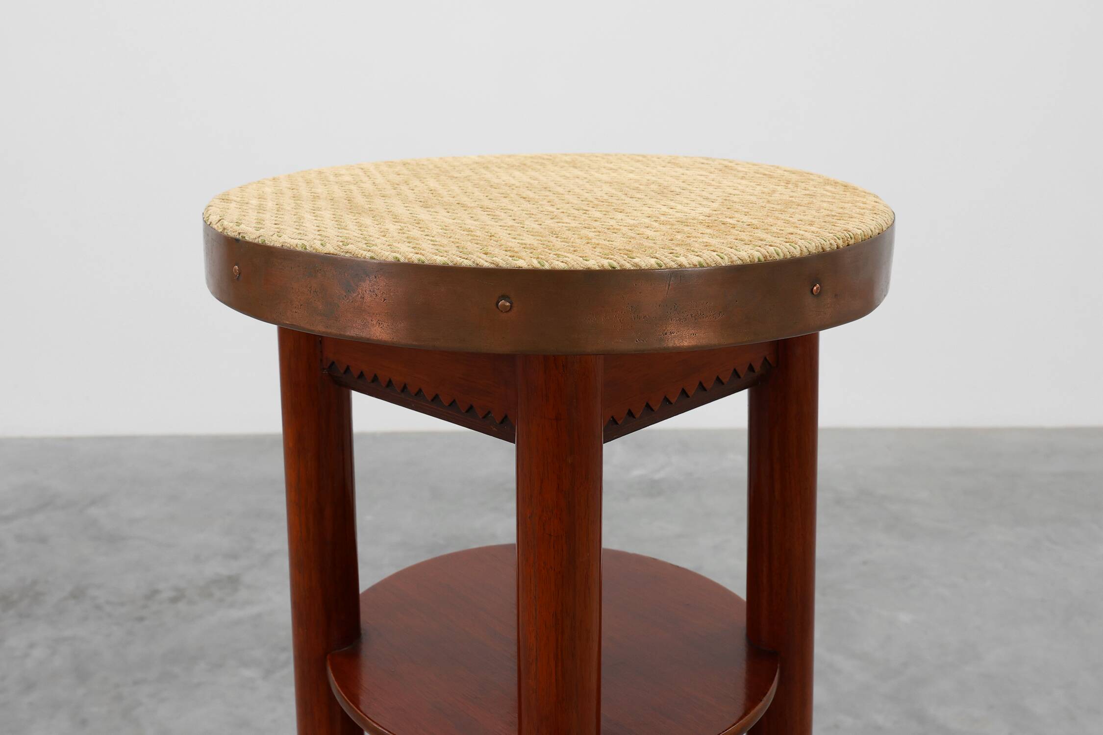 Vienna secession pedestal in wood and copper, Austia ca. 1910