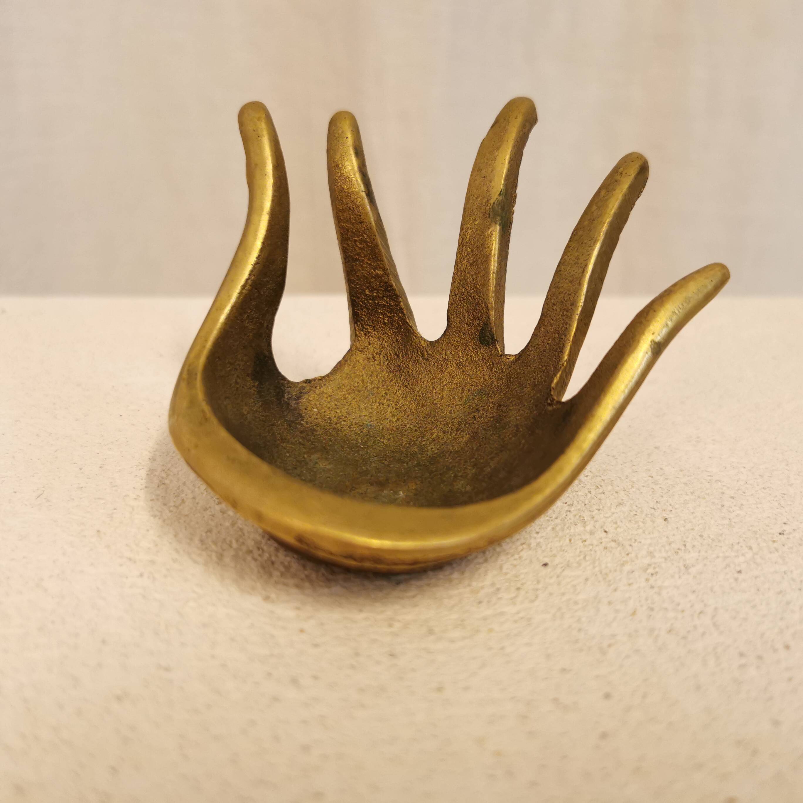 Handmade brass sculpture by Walter Bosse