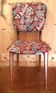 Kadoura chair renovated with golden jungle fabric.