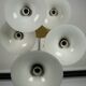 Fog & Morup, Midcentury Brass Pendant with Five Pendant Drops. Danmark 1960
