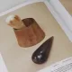 Carl Aubock II "The Bombs" salt and pepper shakers, walnut & horn, 1950s