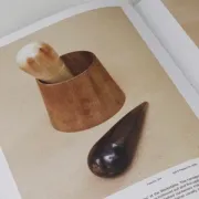 Carl Aubock II "The Bombs" salt and pepper shakers, walnut & horn, 1950s