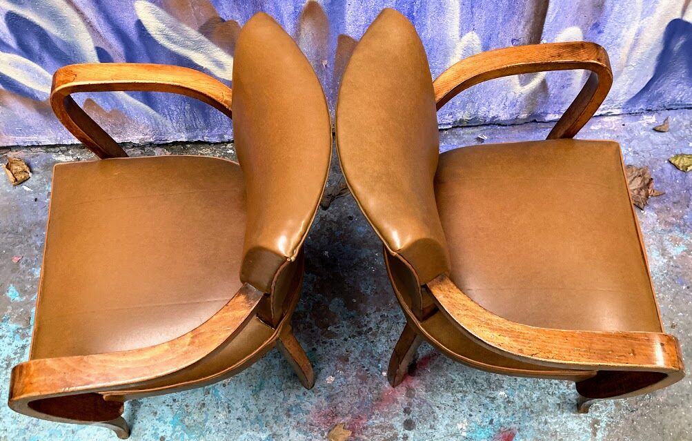 Pair of bridge chairs from the 60s