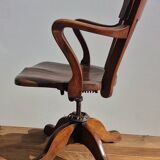 American oak office armchair