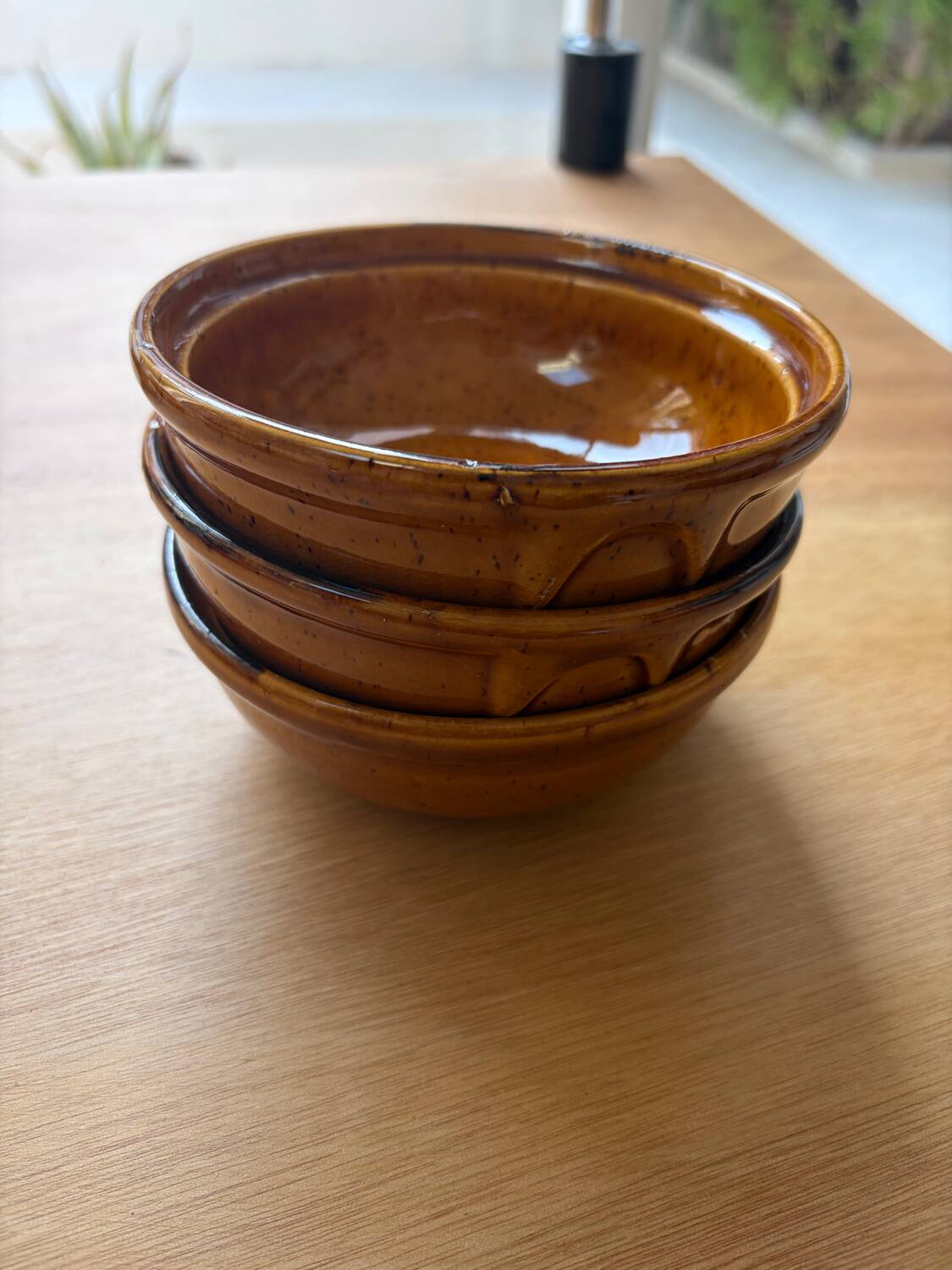 Set of 3 enamelled ramekins