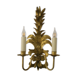 wrought iron wall lamp, with gold leaf, year 60