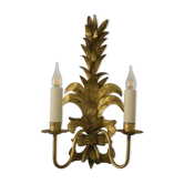 Applique en fer forgé a la feuille d'or années 60