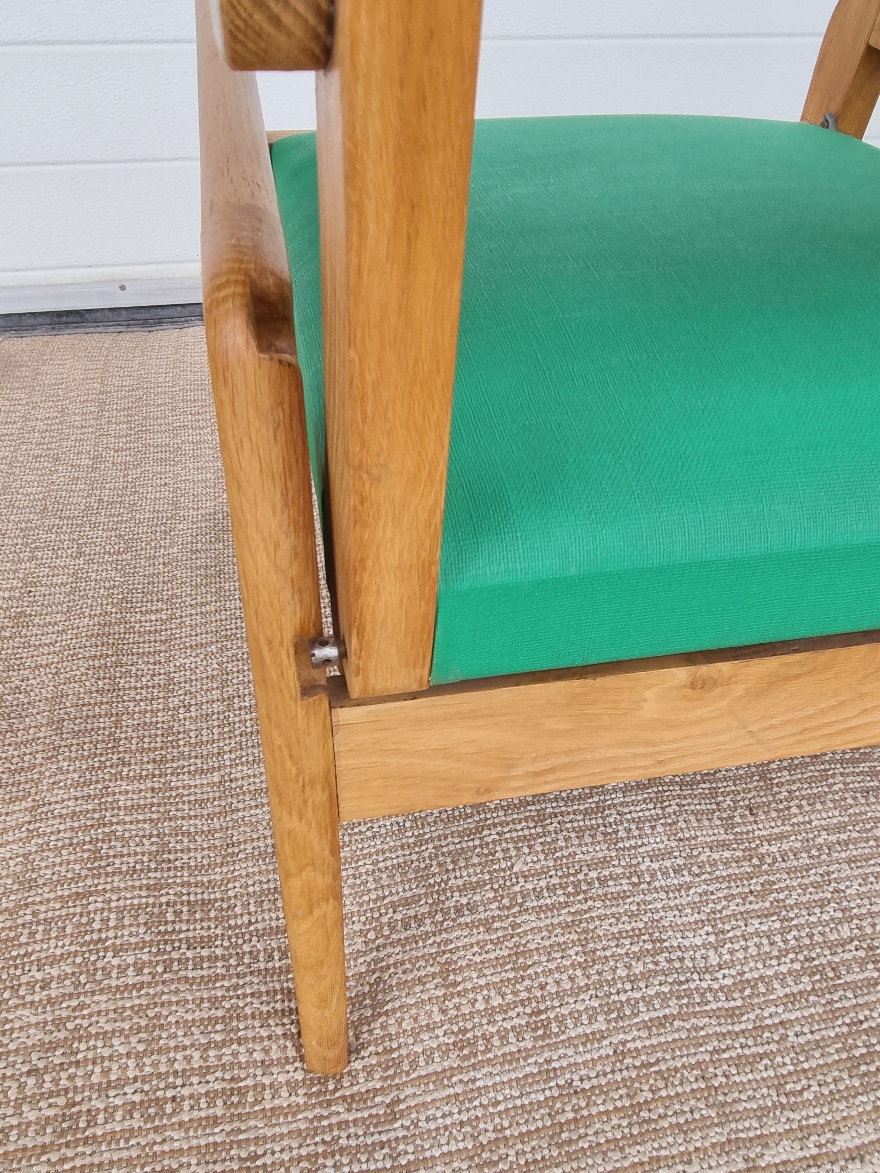 2 old scandinavian-style armchairs with 2 positions 50s