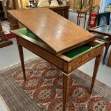Old game table, has system, length 180 cm, directoire style