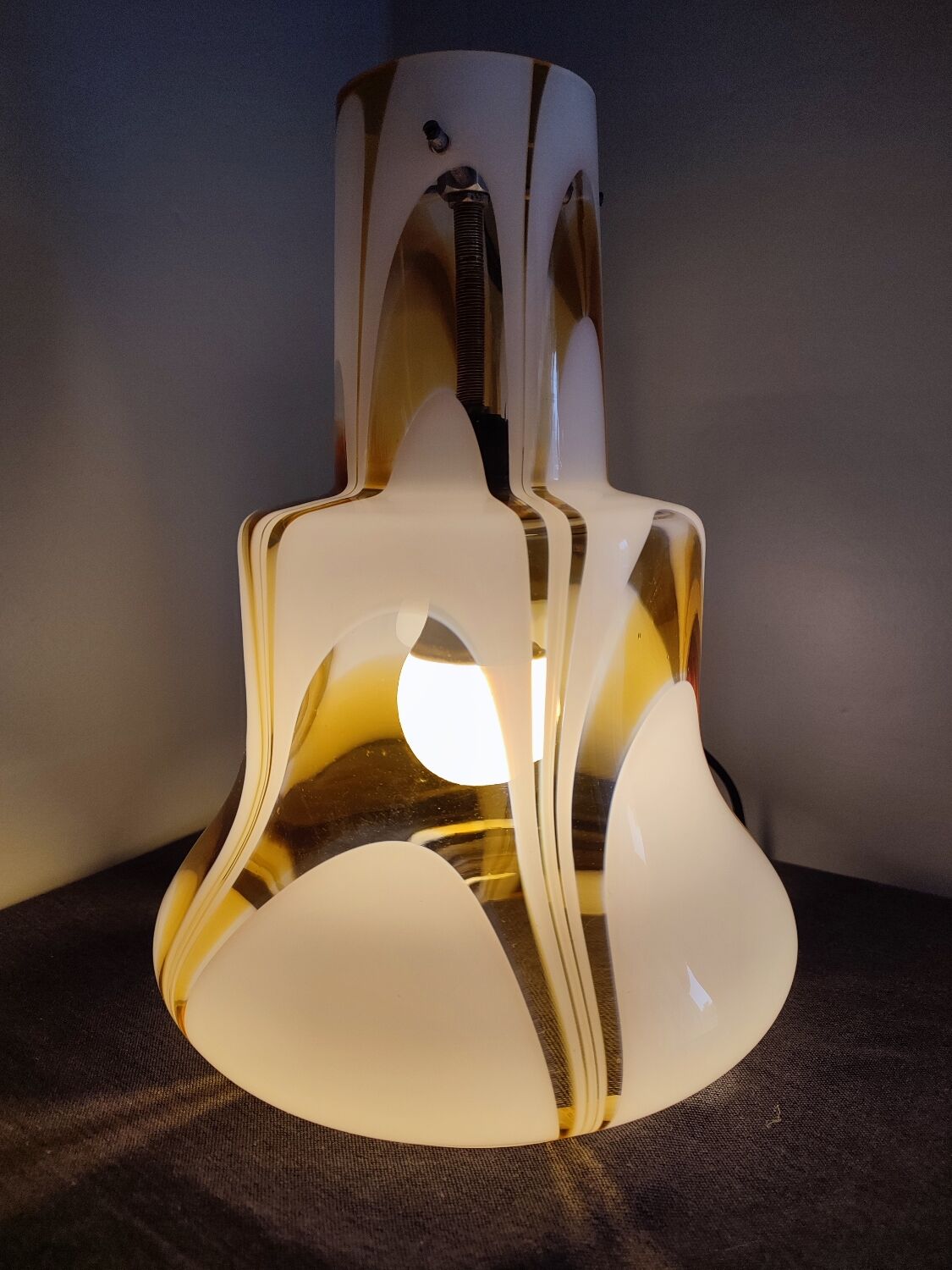 Vintage blown glass pendant lamp/chandelier