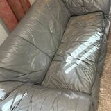 3-seater sofa line roset sloop range grey leather