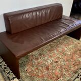 Walter Knoll bench, brown leather