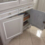 2-body old painted wooden buffet