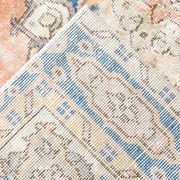 3x6 Rug For Living Room Pale Orange Blue Handmade Turkish Rug, 104x176Cm