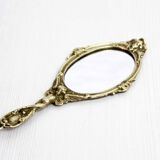 Brass hand mirror 1950