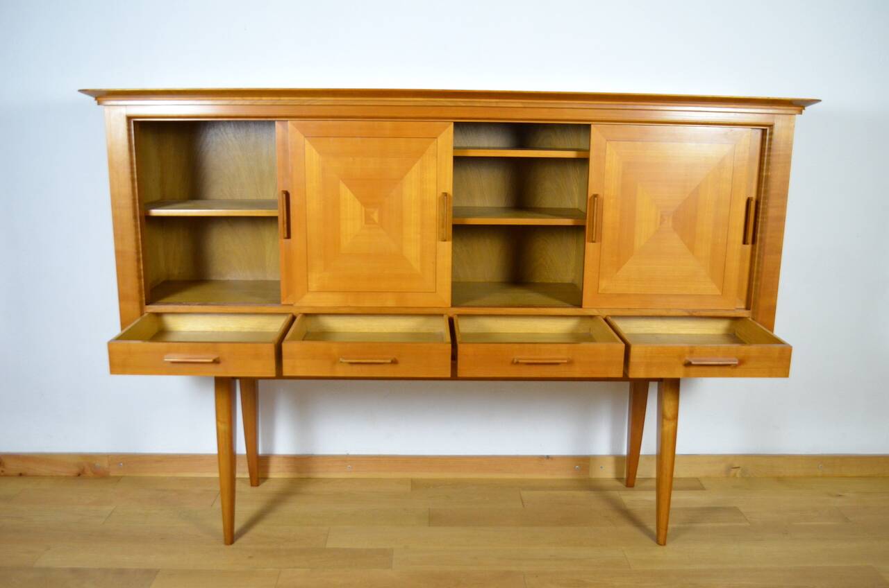 Vintage 1950 Compass Foot Buffet