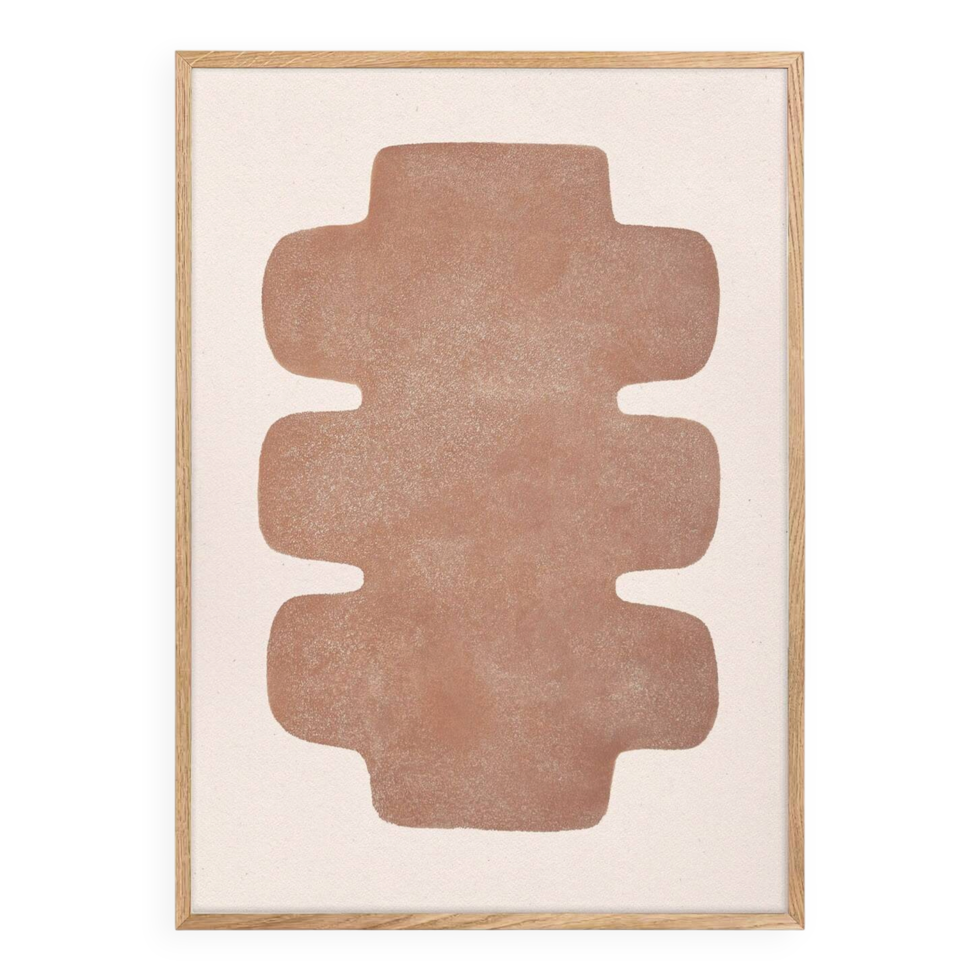 Painting on terracotta paper signed Eawy