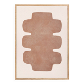 Painting on terracotta paper signed Eawy