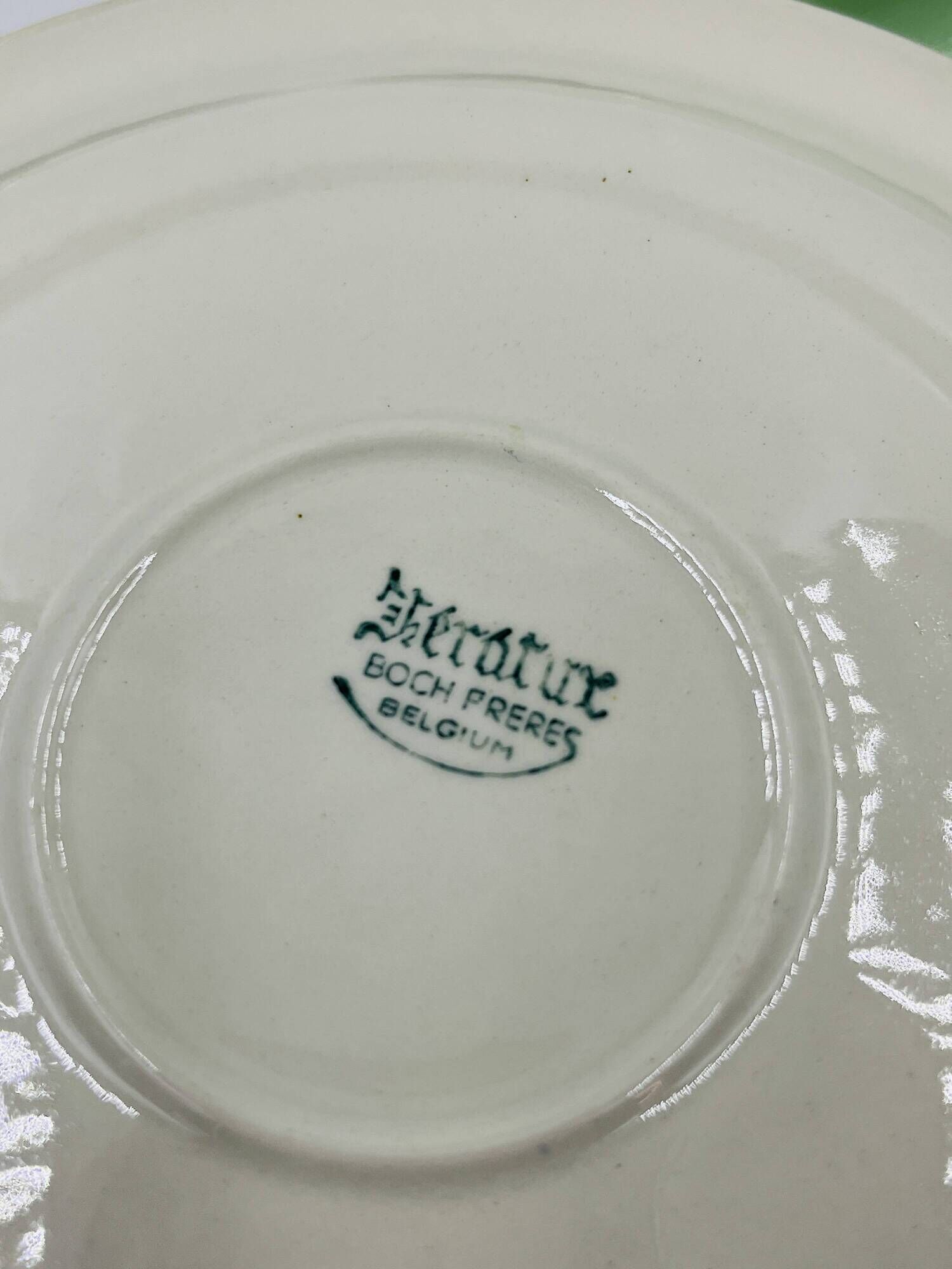 Set of 6 Keralux Boch earthenware plates