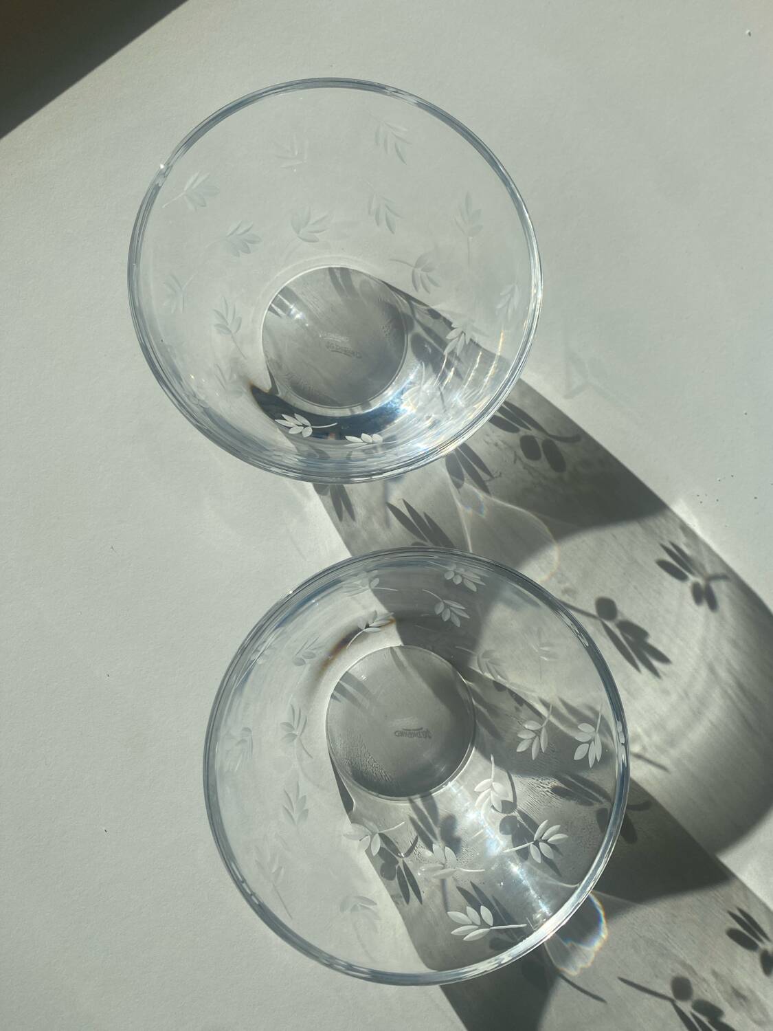 2 crystal bowls JG Durand