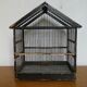 Wooden bird cage, original black patina, early 20th century