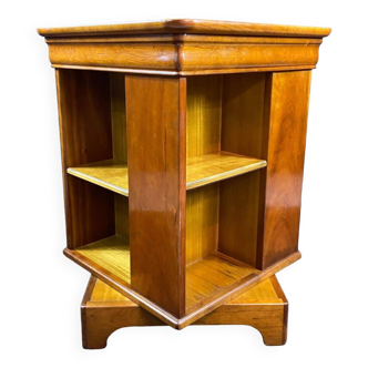 Louis-Philippe style solid cherry revolving bookcase
