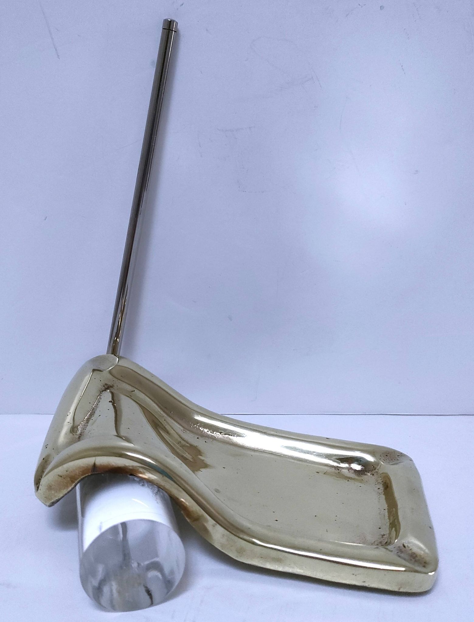 Bronze glass pen holder sculptural design