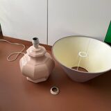 Powder pink ceramic table lamp