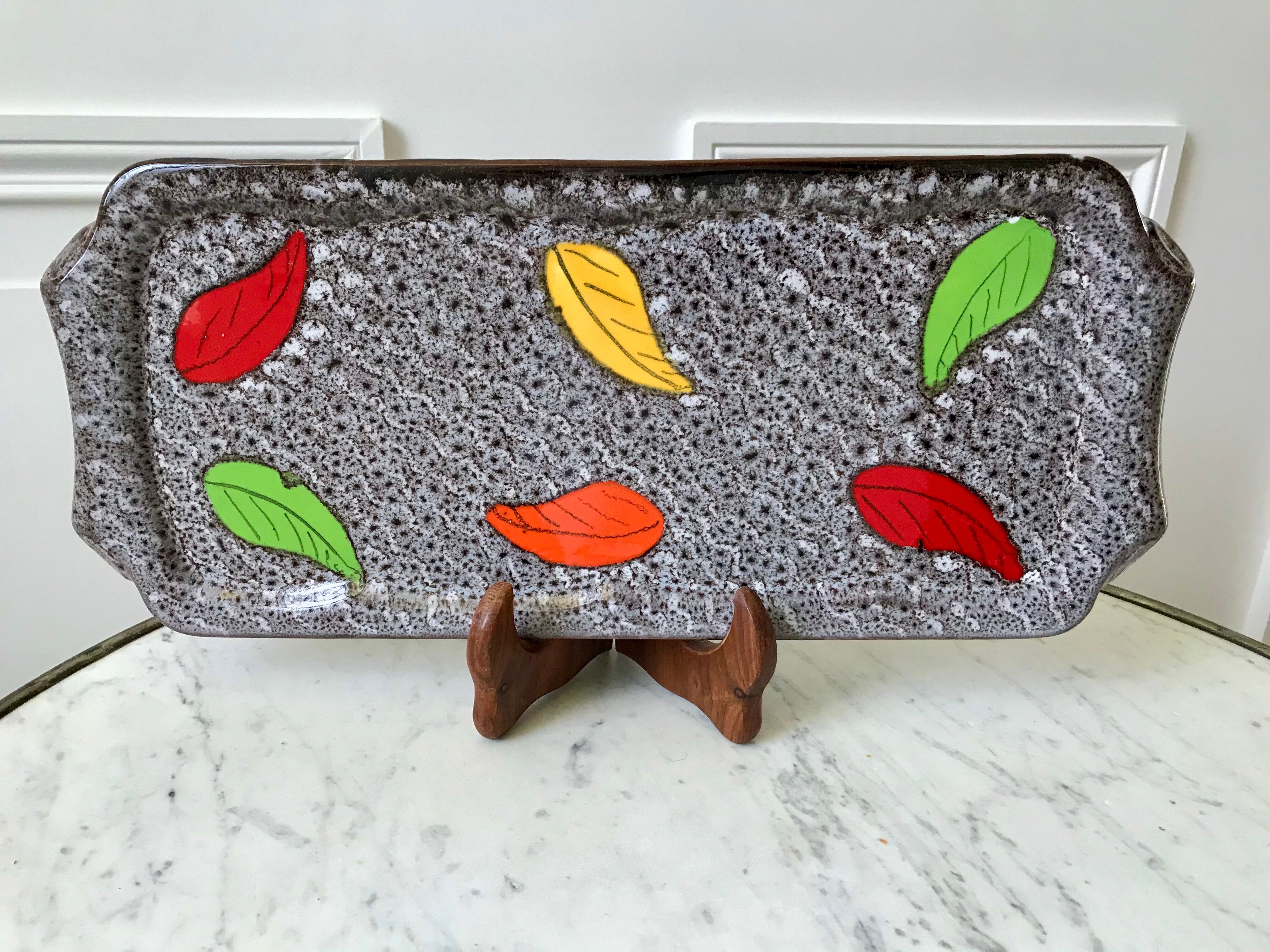 Ceramic cake dish fat lava 70s