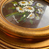 Painting bouquet round frame