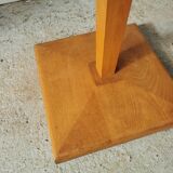 Art deco floor lamp Mazda chrome opaline wood