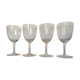 Série de 4 verres de cristal décor gravé 18e