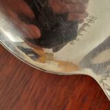 Christofle, Paris - Set of 2 table spoons - Crossed Ribbons model - in silver-plated metal