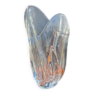 Crystal vase Vannes 1960s