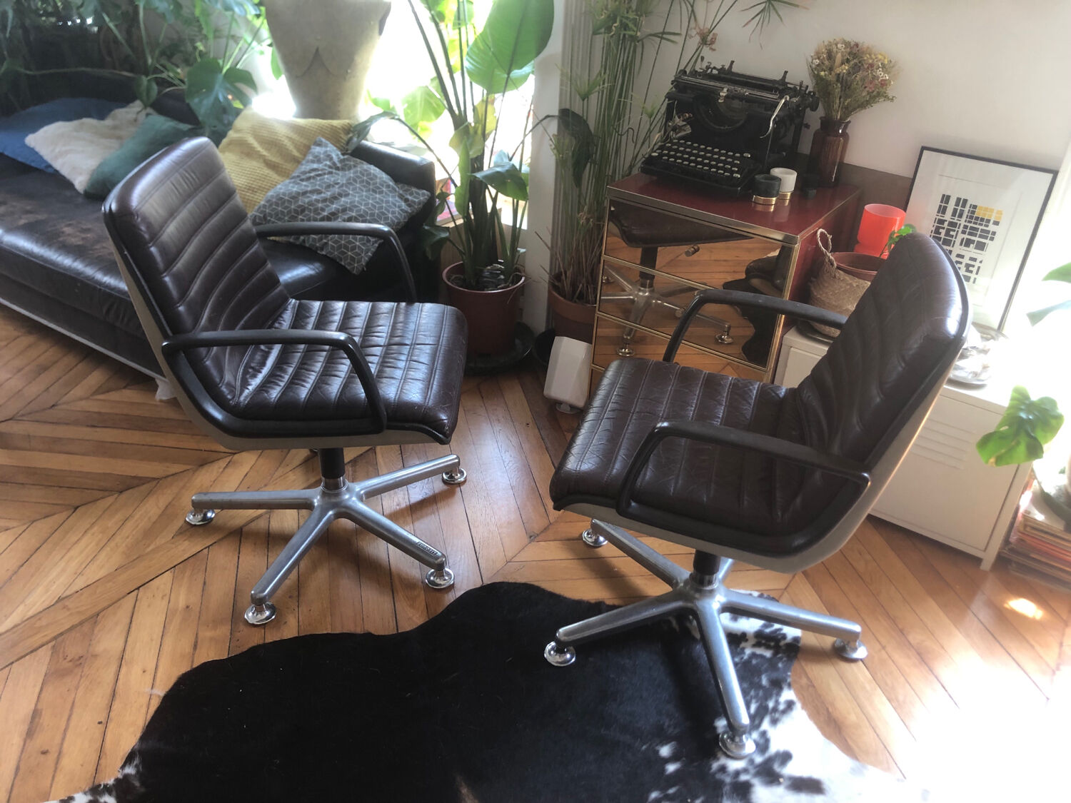 Eurosit leather chair (year 70/80)
