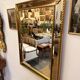 Miroir ancien biseauté doré style Louis XVI