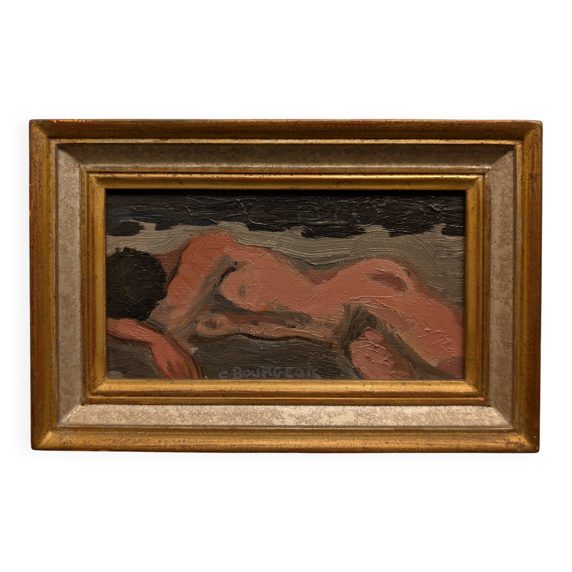 Oil on canvas "Small male nude"