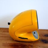 Japy yellow vintage space age alarm clock radio from the 70s