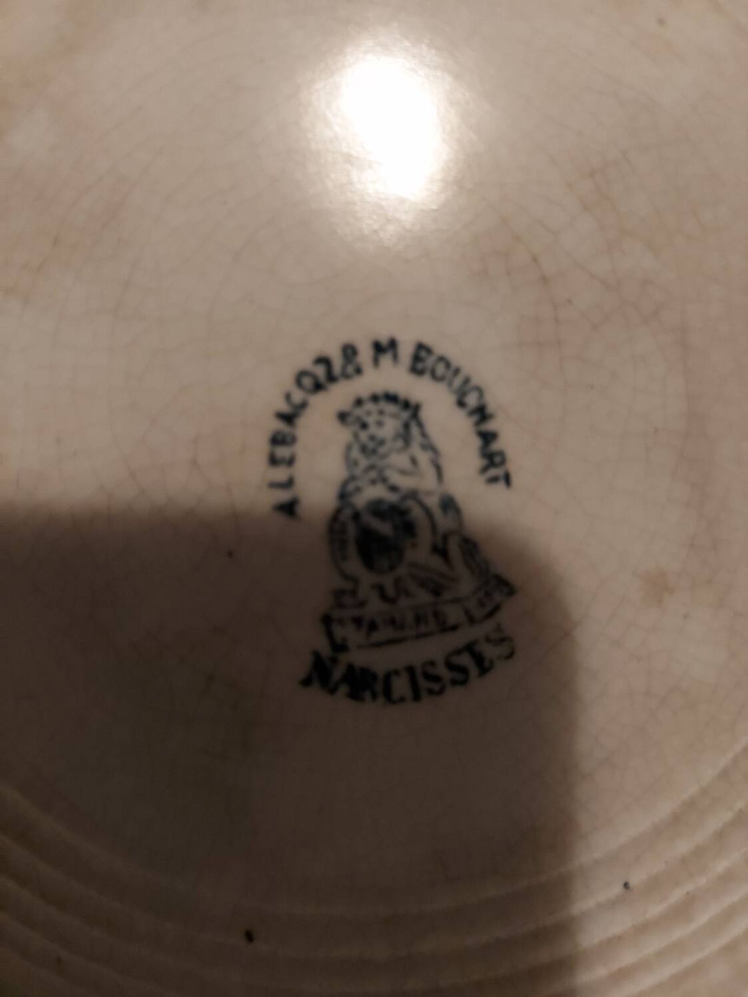 Assiette plate ancienne A.Lebacqz&M.Bouchard