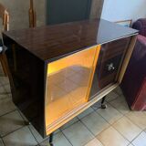 Bar cabinet on wheels