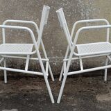 Suite de 4 fauteuils de jardin vintage 1950