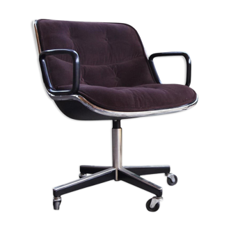 Knoll velvet executive office chair 1973